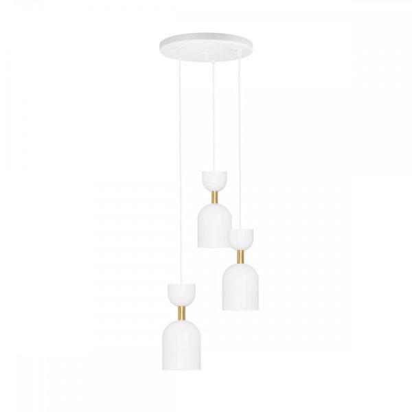 Lampa wisząca minimalistyczna SUPURU biało-złota SUP331P3 - Ummo Lighting