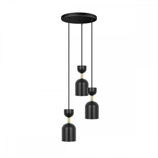 Lampa wisząca minimalistyczna SUPURU czarno-złota SUP332P3 - Ummo Lighting