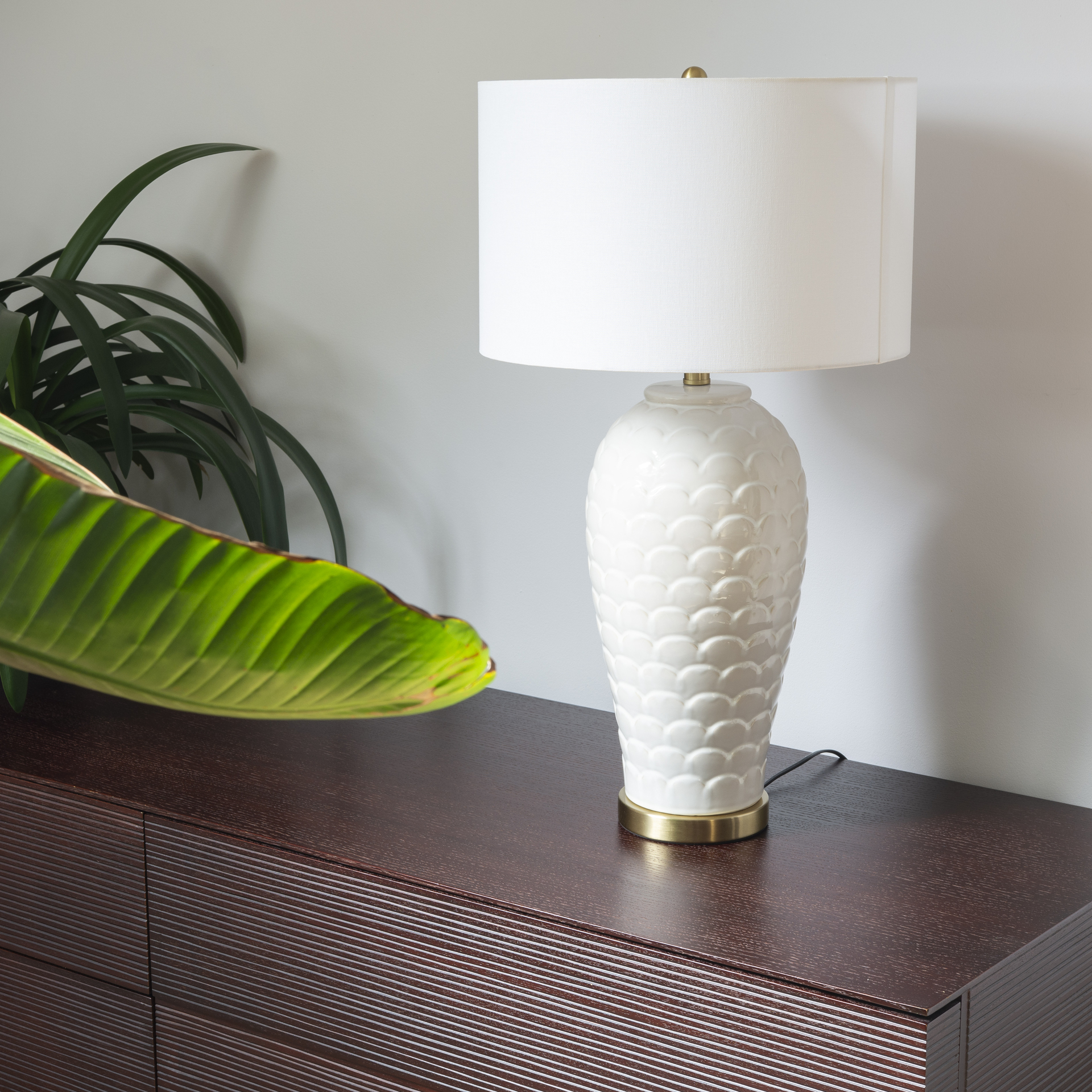 Lampa stołowa MURCIA T01033BR-WH - Cosmo Light - obrazek 3