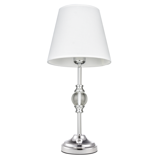 Lampa stołowa klasyczna biała MONACO T01230CH-WH - Cosmo Light