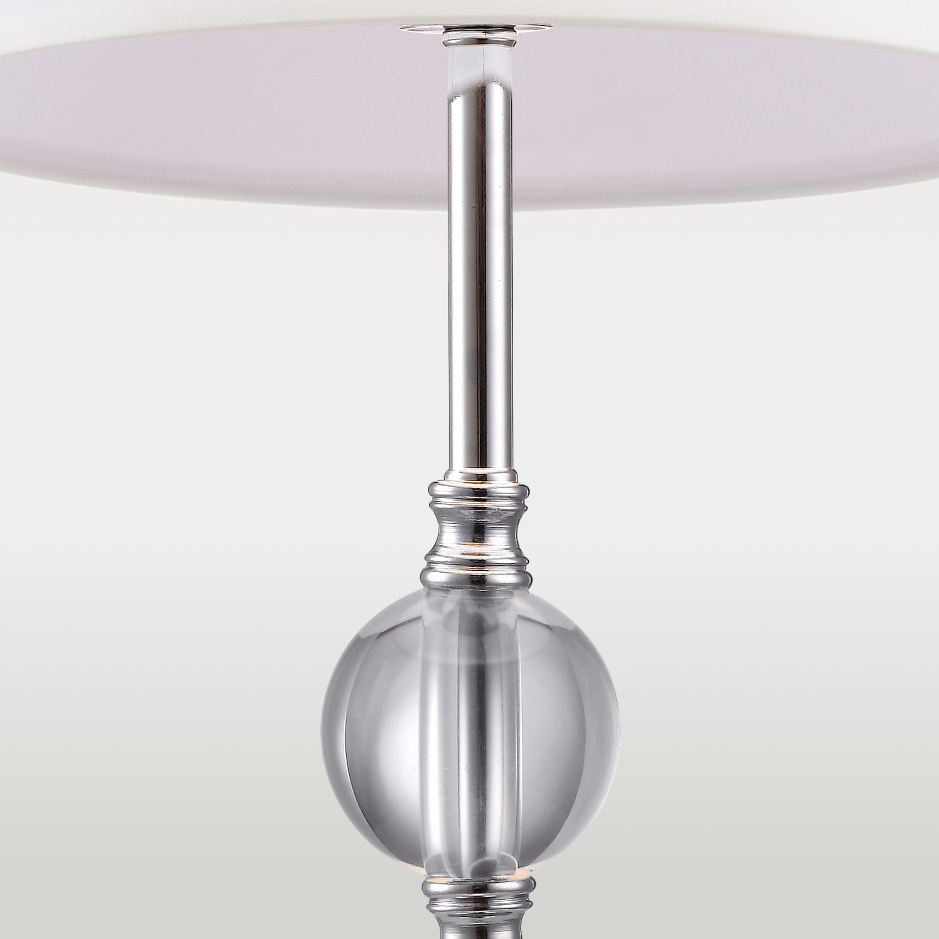 Lampa stołowa klasyczna biała MONACO T01230CH-WH - Cosmo Light - obrazek 2