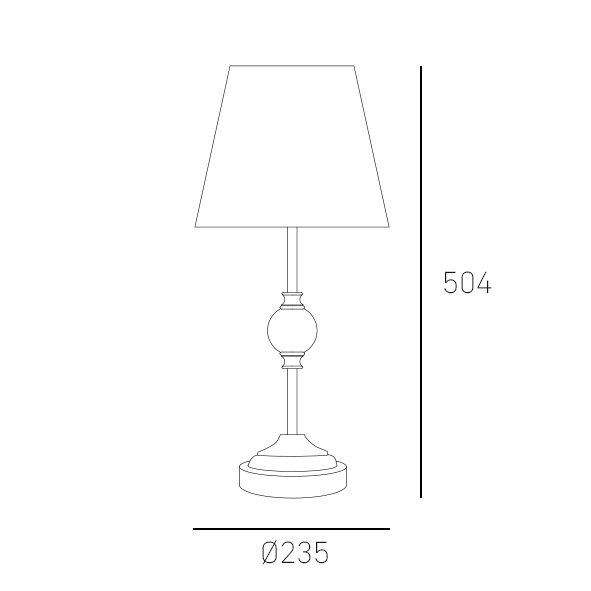 Lampa stołowa klasyczna biała MONACO T01230CH-WH - Cosmo Light - obrazek 3