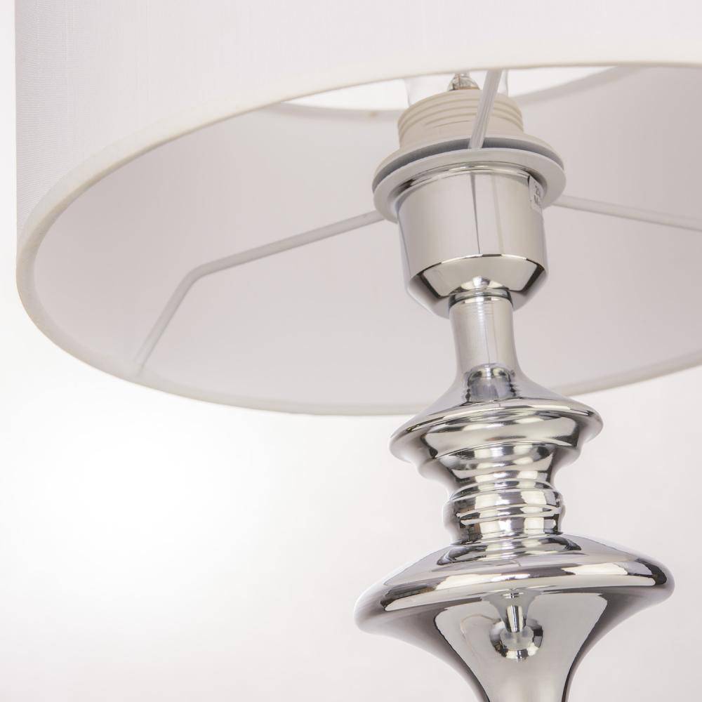 Lampa stołowa biała E27 ABU DHABI - T01413CH-WH - Cosmo Light - obrazek 3