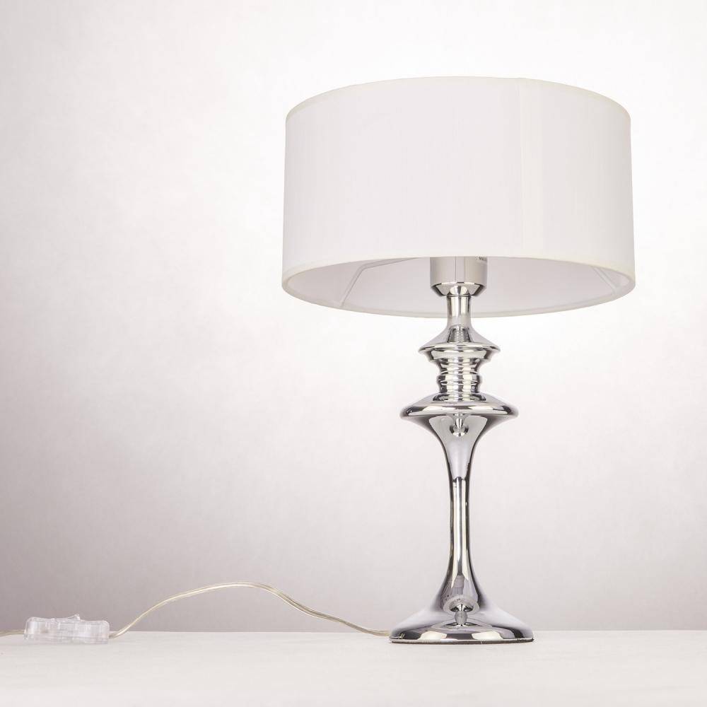 Lampa stołowa biała E27 ABU DHABI - T01413CH-WH - Cosmo Light - obrazek 4
