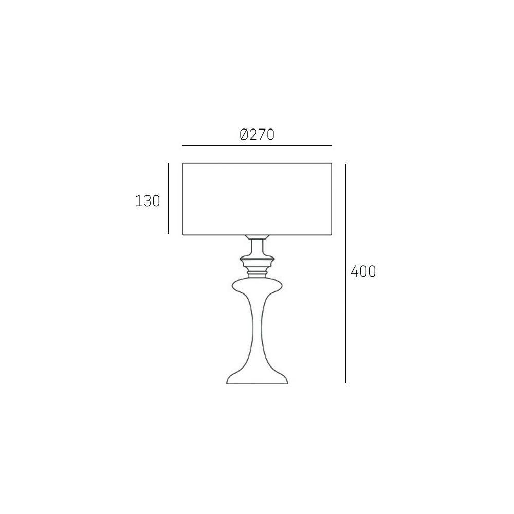 Lampa stołowa biała E27 ABU DHABI - T01413CH-WH - Cosmo Light - obrazek 5