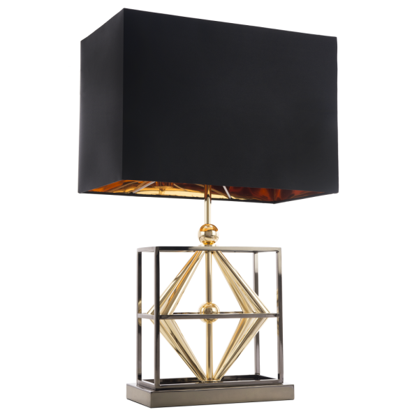 Lampa stołowa designerska czarna QUITO T01939BK AU – Cosmo Light