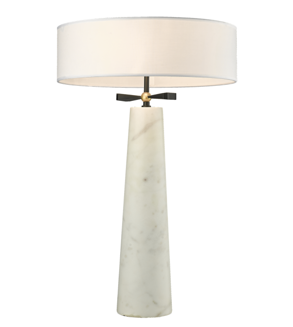 Lampa stołowa nowoczesna BOW biała T02107BK - Cosmo Light