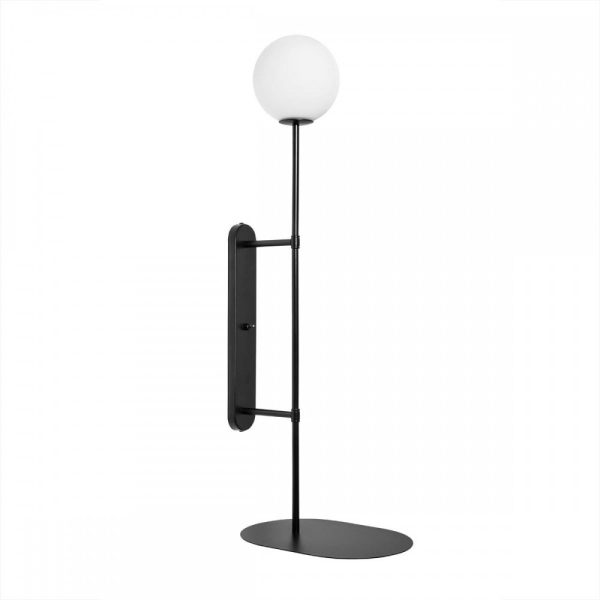 Kinkiet minimalistyczny z pułeczką TABLO czarna TAK12001 - Ummo Lighting