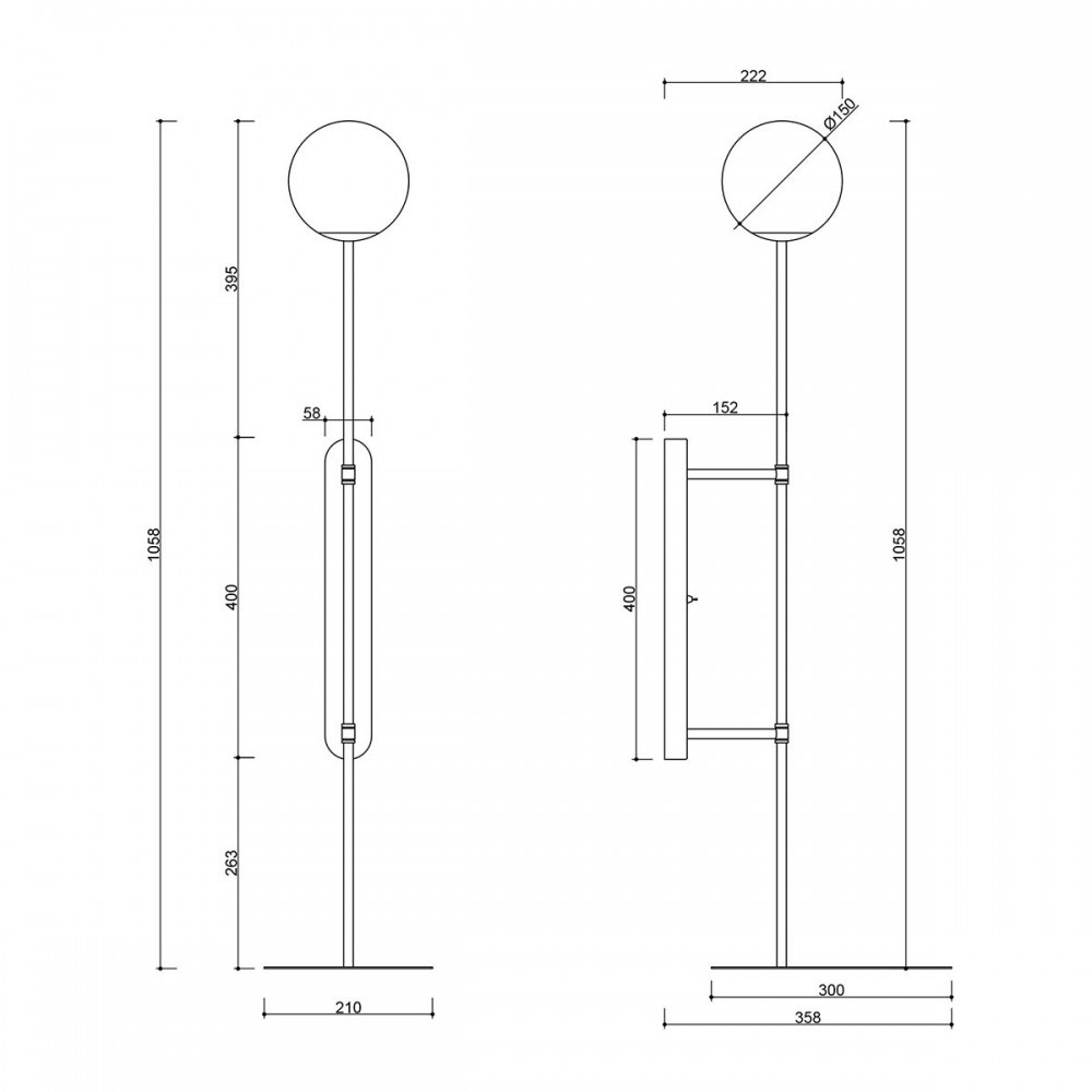 Kinkiet minimalistyczny z pułeczką TABLO czarna TAK12001 - Ummo Lighting - obrazek 4