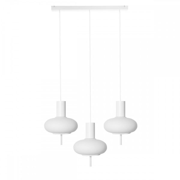 Lampa wisząca 3 klosze minimalistyczna TORNI biała TOL311P0 - Ummo Lighting