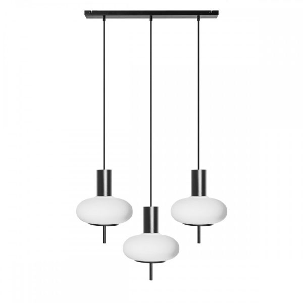 Lampa wisząca 3 klosze minimalistyczna TORNI czarna TOL322P0 - Ummo Lighting