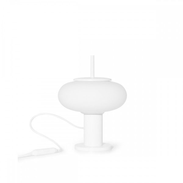 Lampa stołowa designerska TORNI biała TOS111P1 - Ummo Lighting