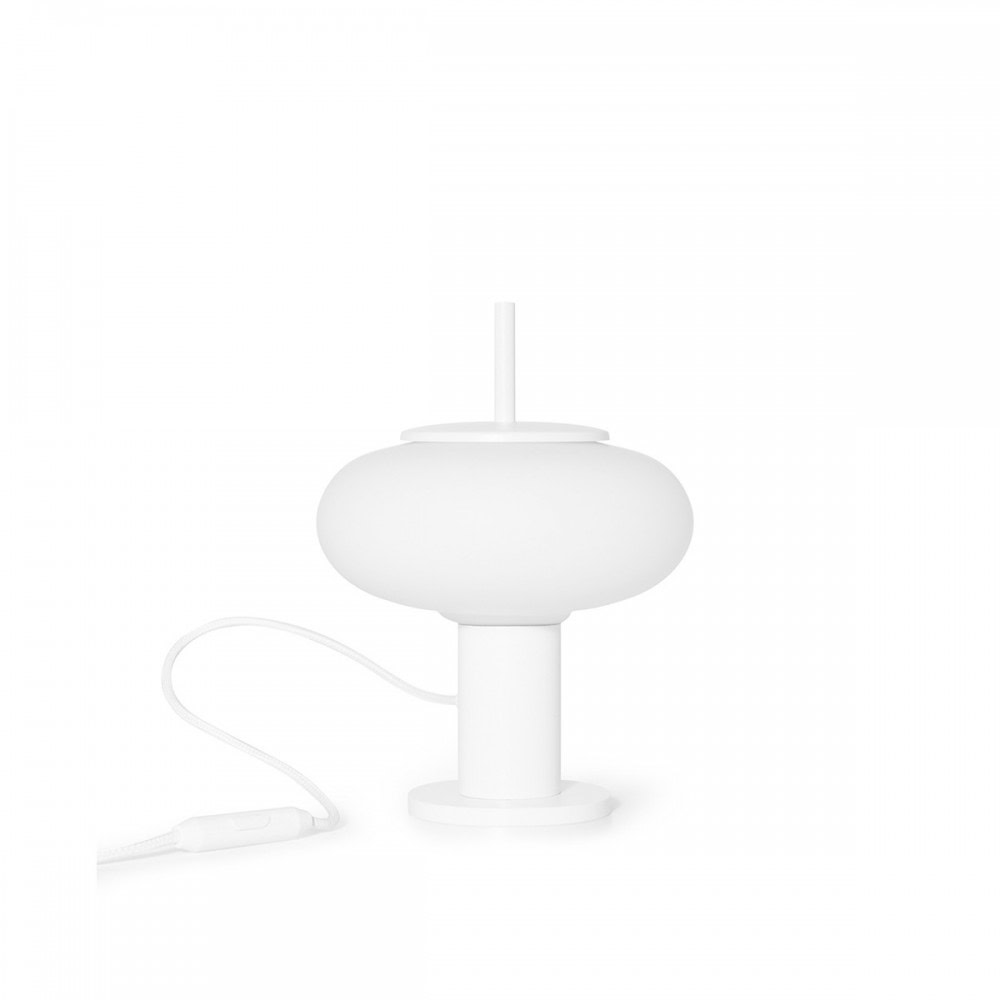 Lampa stołowa designerska TORNI biała TOS111P1 - Ummo Lighting