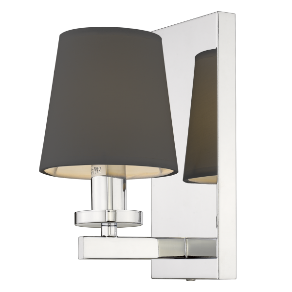 Kinkiet designerski srebrny LONDON W01014CH-BK - Cosmo Light