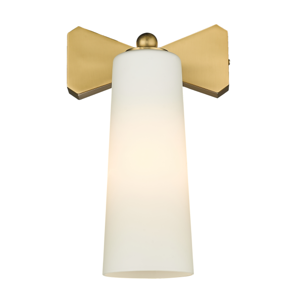 Kinkiet nowoczesny BOW mosiądz W01176BR - Cosmo Light