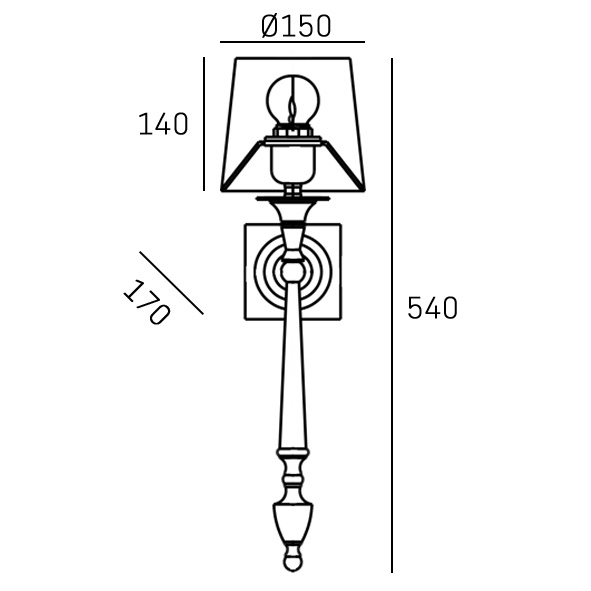 Kinkiet czarny AUSTIN W01296BK-WH - Cosmo Light - obrazek 4
