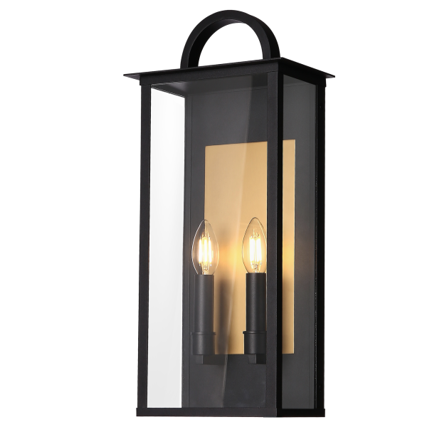 Kinkiet zewnętrzny czarny MALIBU W02548BK - Cosmo Light