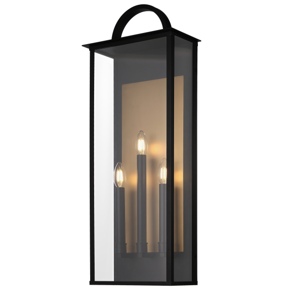 Kinkiet zewnętrzny czarny MALIBU W03555BK - Cosmo Light