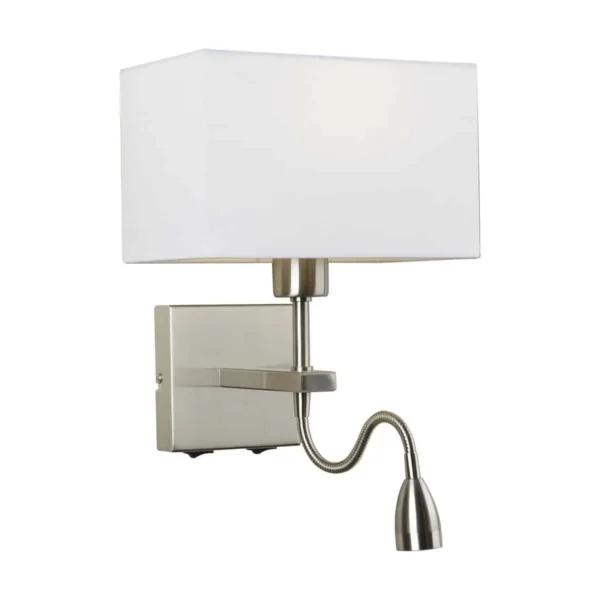 Kinkiet nowoczesny NORTE WL-1122-2-BL-SN-RC-WH - Italux