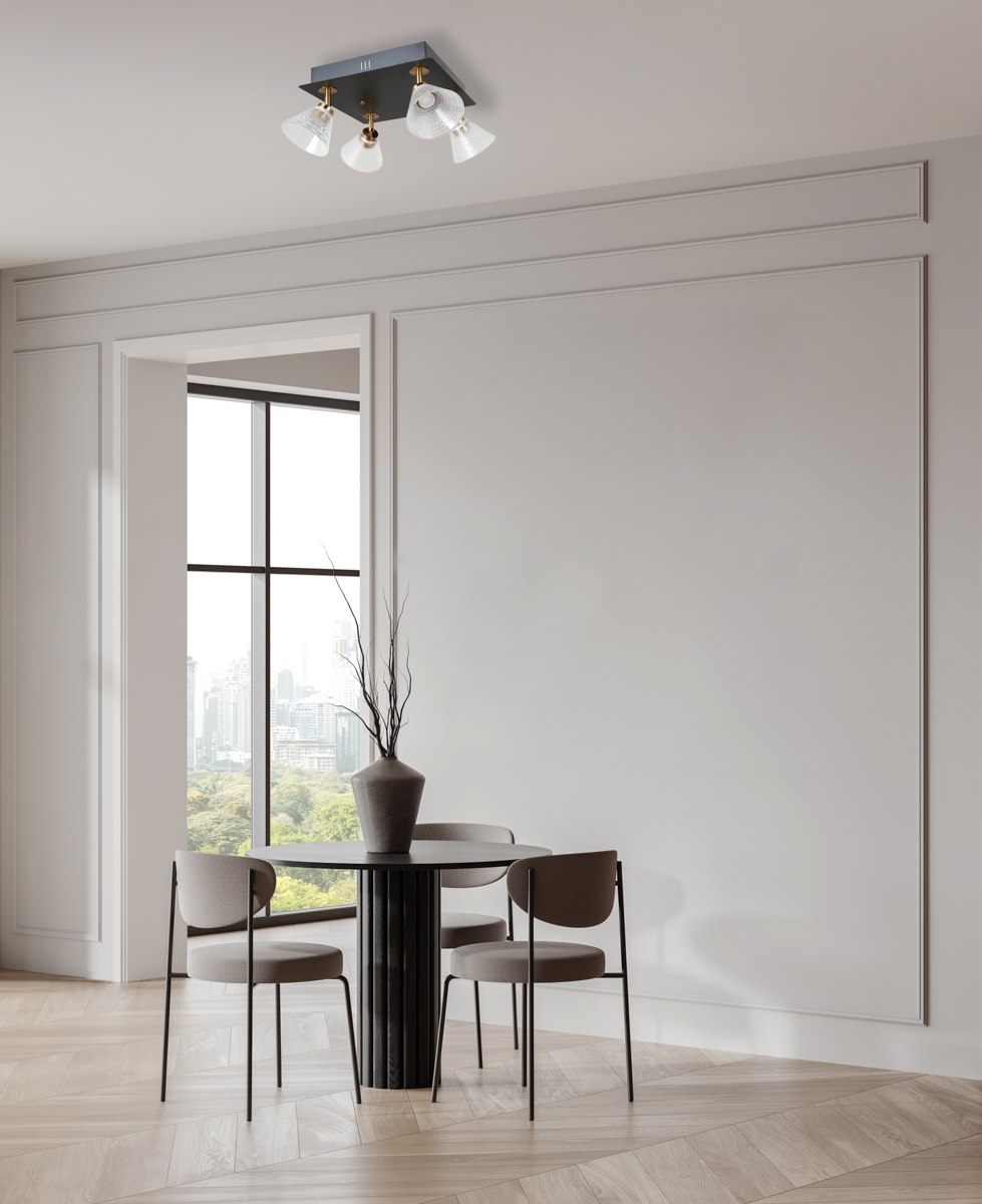 Lampa sufitowa Orella WL-34393-4S-BK-HBR - Italux - obrazek 2
