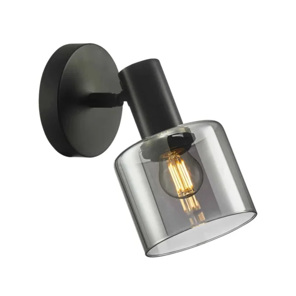 Kinkiet nowoczesny Santia WL-65342-1 BK+SG - Italux