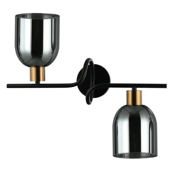 Kinkiet designerski Servio WL-66892-2A-BK-SG- Italux