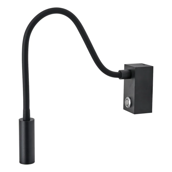 Kinkiet ruchomy czarny do sypialni ADJUSTA WL0117-BK - Yaskr