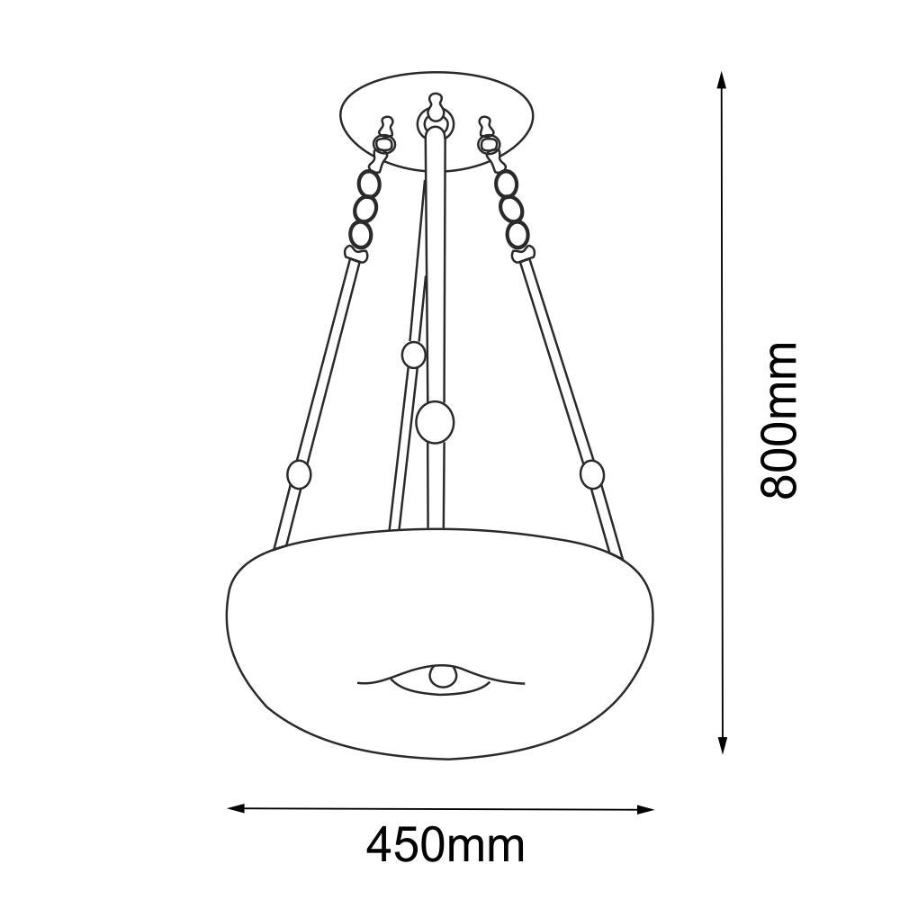 Lampa wisząca Button 45 - Mosiądz polerowany-złoty (450 mm) 8176 - Antigo - obrazek 2