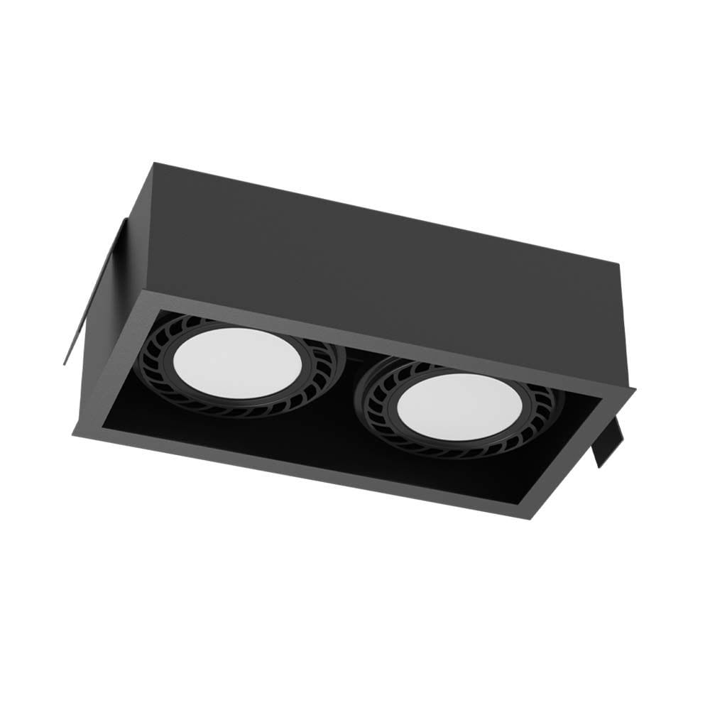 Lampa wpuszczana Cage in 1-2 - Czarna 3274 - Antigo