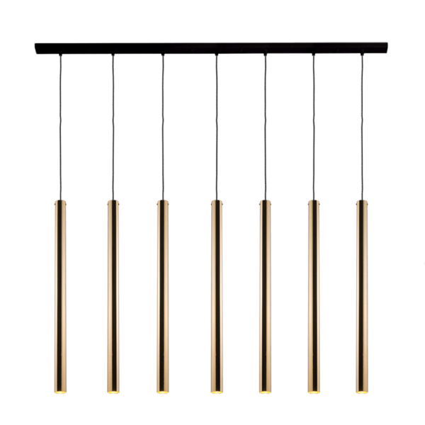 Lampa wisząca Akadi 7 - Mosiądz polerowany-czarna (700 mm) 8889  - Antigo