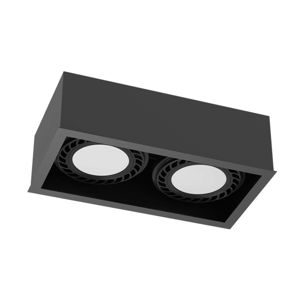 Plafon Cage out 1-2 - Czarny (85 mm) 1273 - Antigo