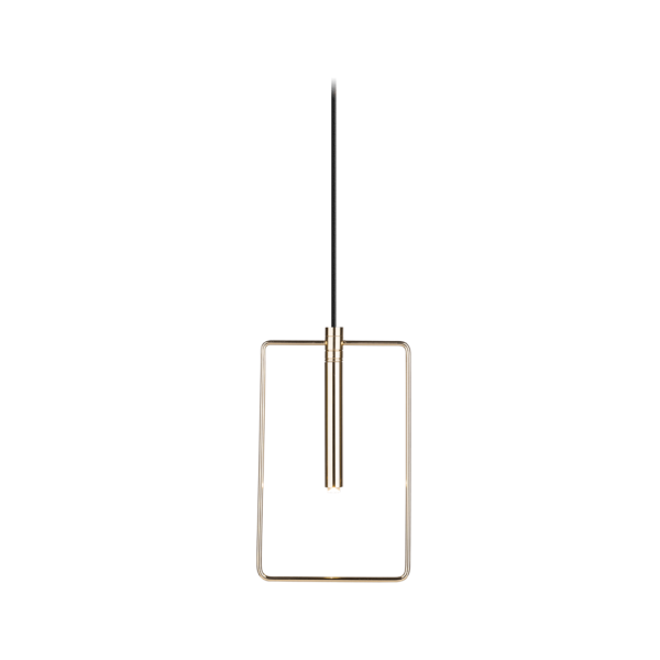 Lampa wisząca Faro prostokąt - Mosiądz polerowany (185 mm) 8288 - Antigo