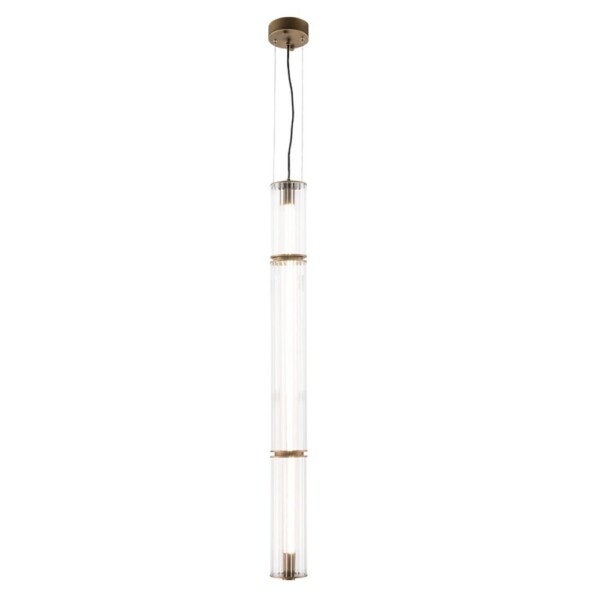 Lampa wisząca MEREZI 2 mosiądz patyna mat 3000K 5217 - Antigo