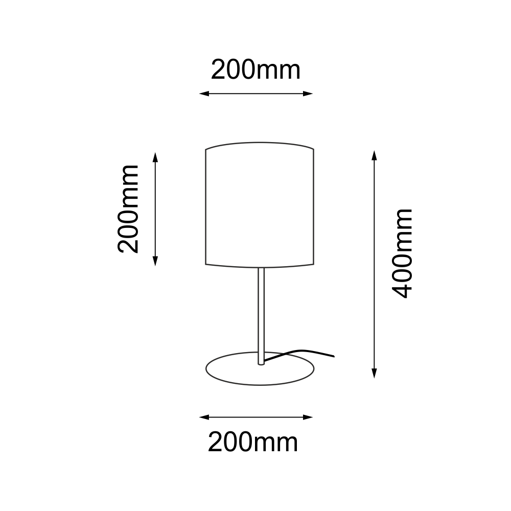 Lampa stołowa Lamego G - Biała (400 mm) 2027 - Antigo - obrazek 2