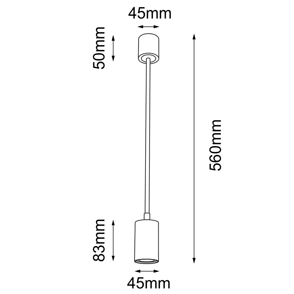 Lampa wisząca Dakata 1 - Czarna 5632 - Antigo - obrazek 2