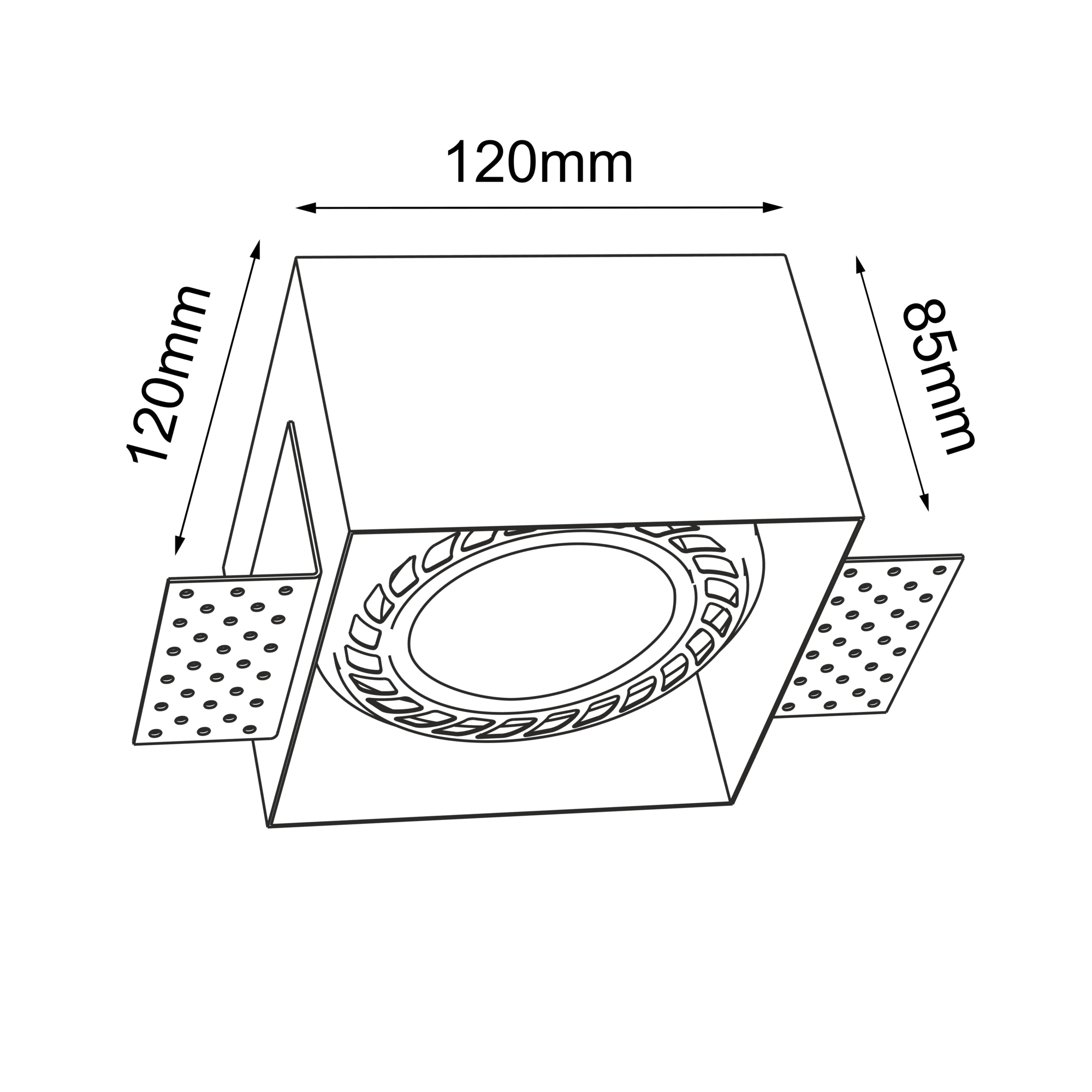 Lampa wpuszczana Cage in 0-1 - Czarna 3268 - Antigo - obrazek 2
