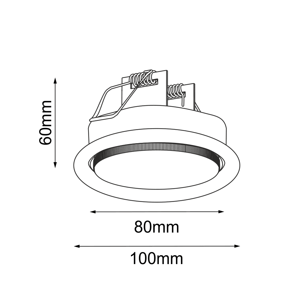 Lampa wpuszczana Drop in - Biała 3029 - Antigo - obrazek 2