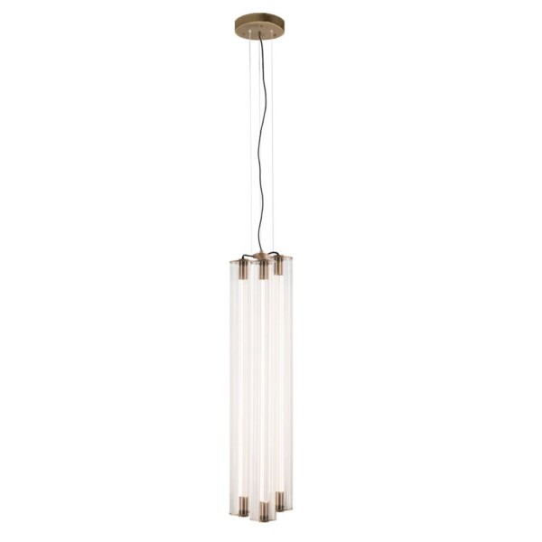 Lampa wisząca MEREZI 3 mosiądz patyna mat 3000K 5218 - Antigo