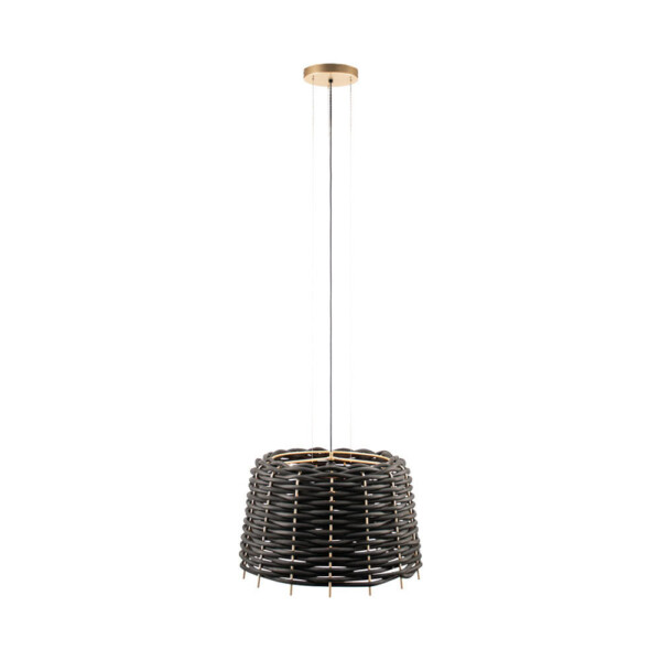 Lampa wisząca Suami O 60 - Czarna-Srebrny mat (630 mm) 5090 - Antigo