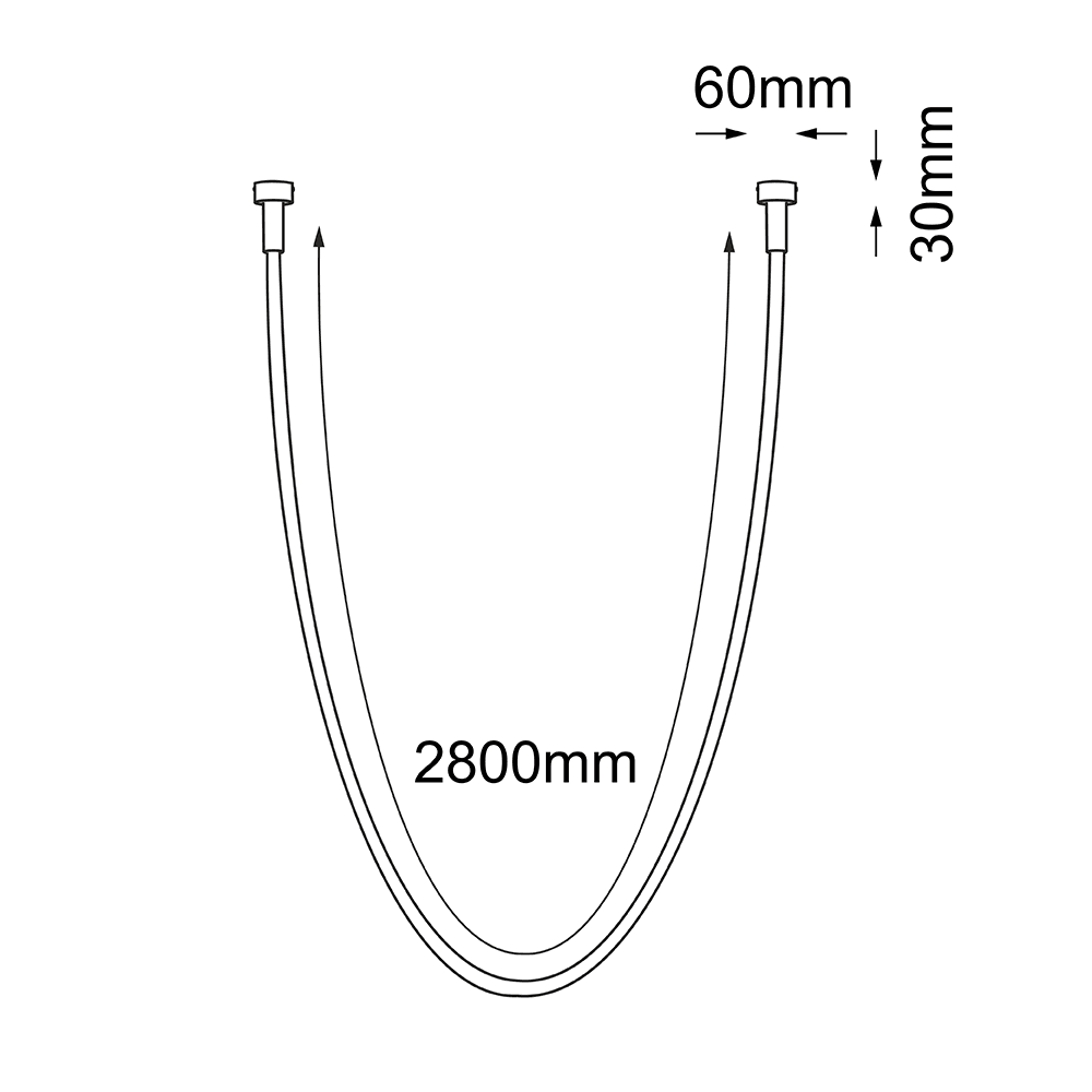 Lampa wisząca podtynkowa Hebi – Czarna (2860 mm) 4000K 3021 - Antigo - obrazek 2
