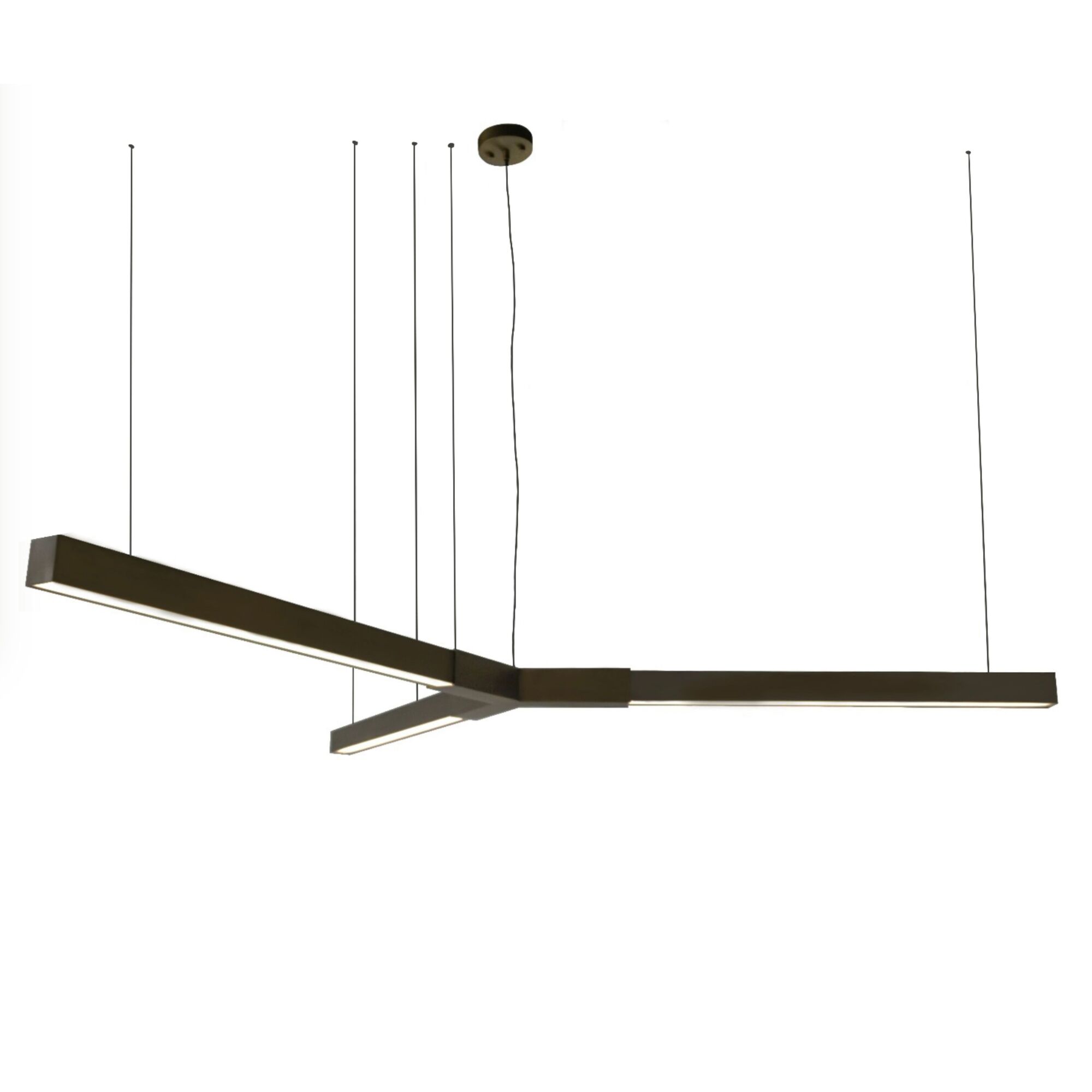 Lampa wisząca TRIKAL Z mosiądz patyna mat średnica 214 cm 3000K 5224 - Antigo