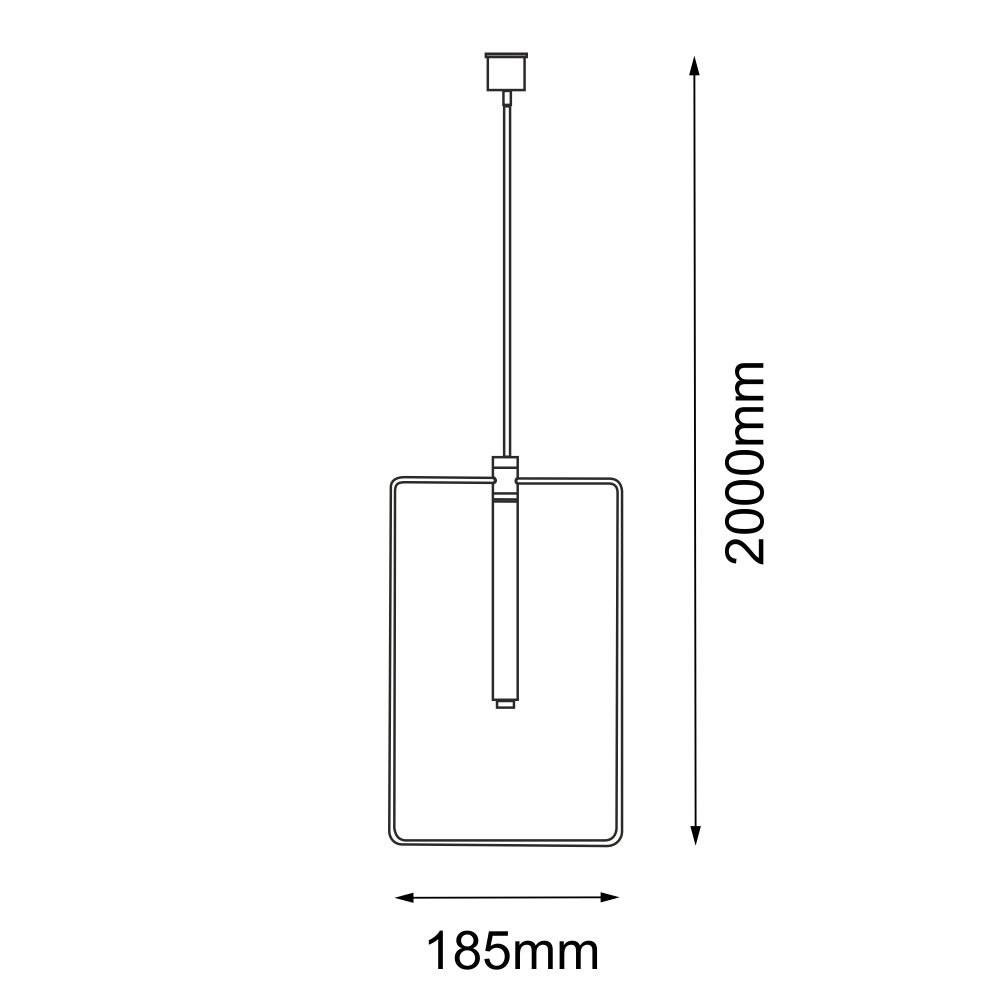 Lampa wisząca Faro prostokąt - Mosiądz polerowany (185 mm) 8288 - Antigo - obrazek 2