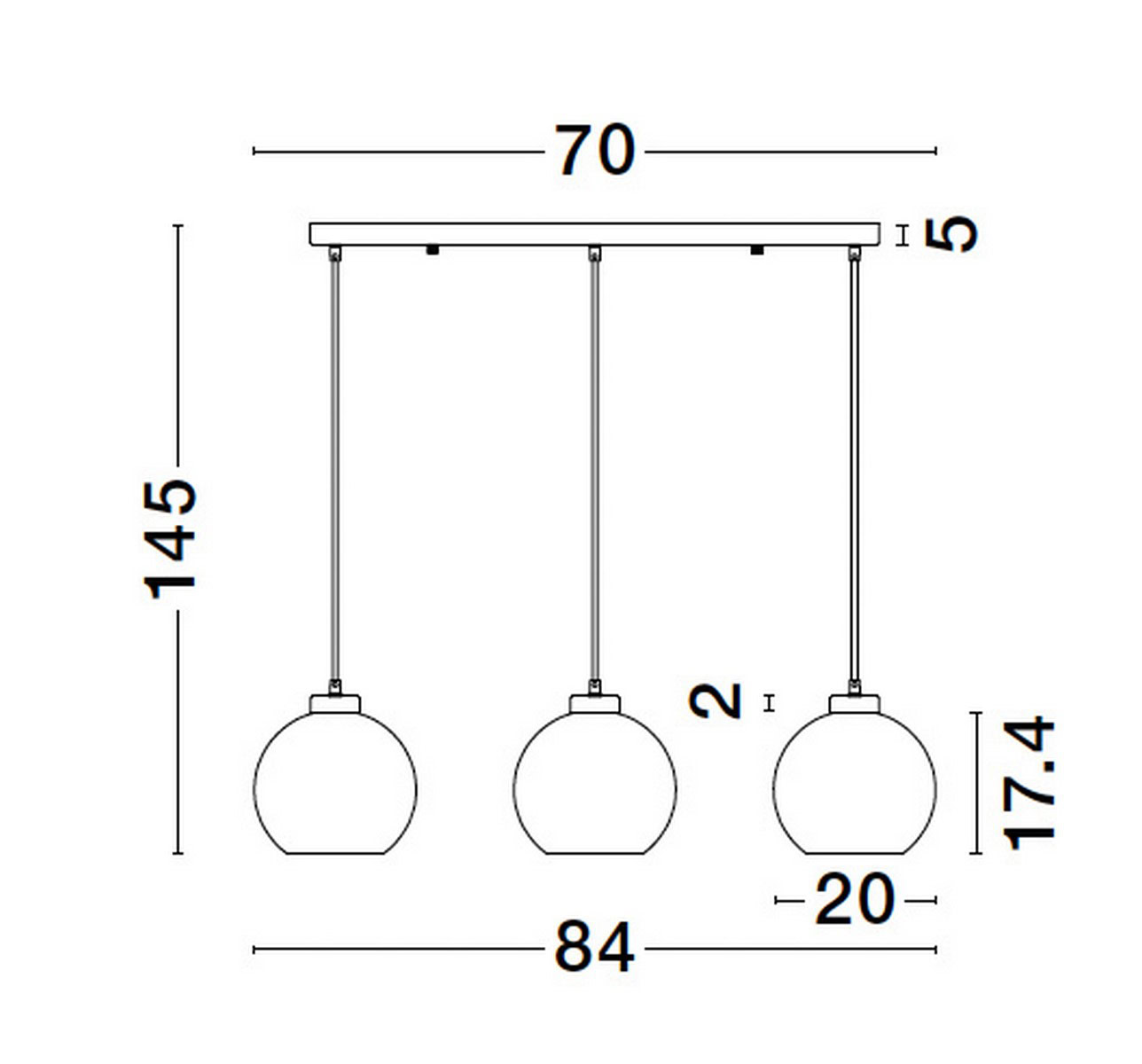 Lampa nad stół wisząca nowoczesna REPOS LE42651 - Luces Exclusivas - obrazek 4
