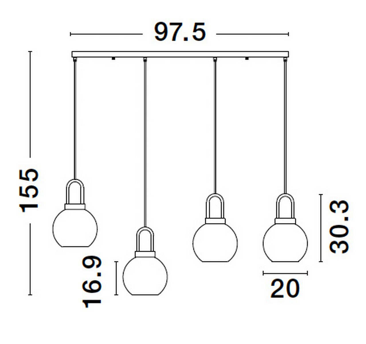 Lampa wisząca nowoczesna BANES LE42654 - Luces Exclusivas - obrazek 6