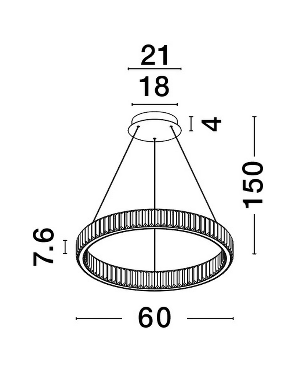 Lampa designerska wisząca nowoczesna LEDOWEBAUTA LE42674 - Luces Exclusivas - obrazek 5