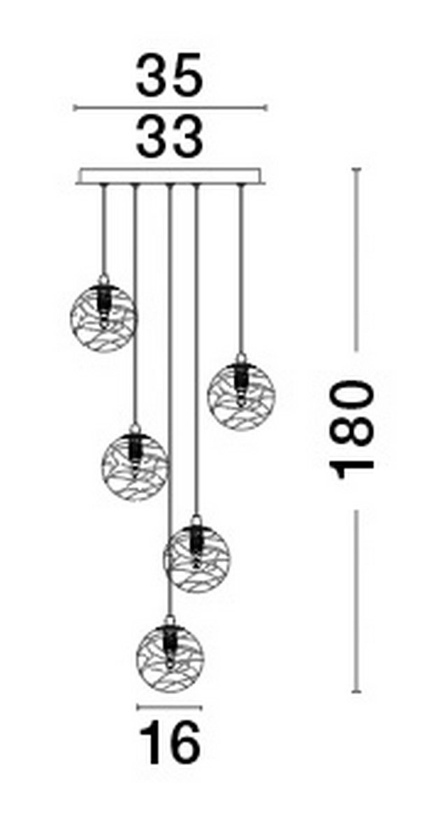Lampa wisząca CABRAL LE42903 - Luces Exclusivas - obrazek 3