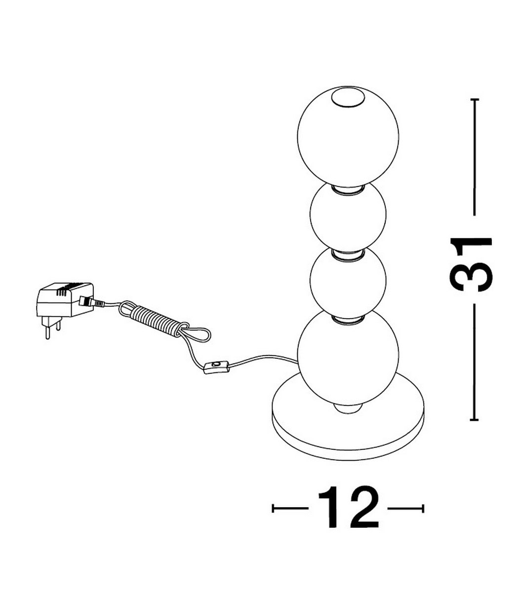 Lampa stołowa ADAN LE43216 - Luces Exclusivas - obrazek 2