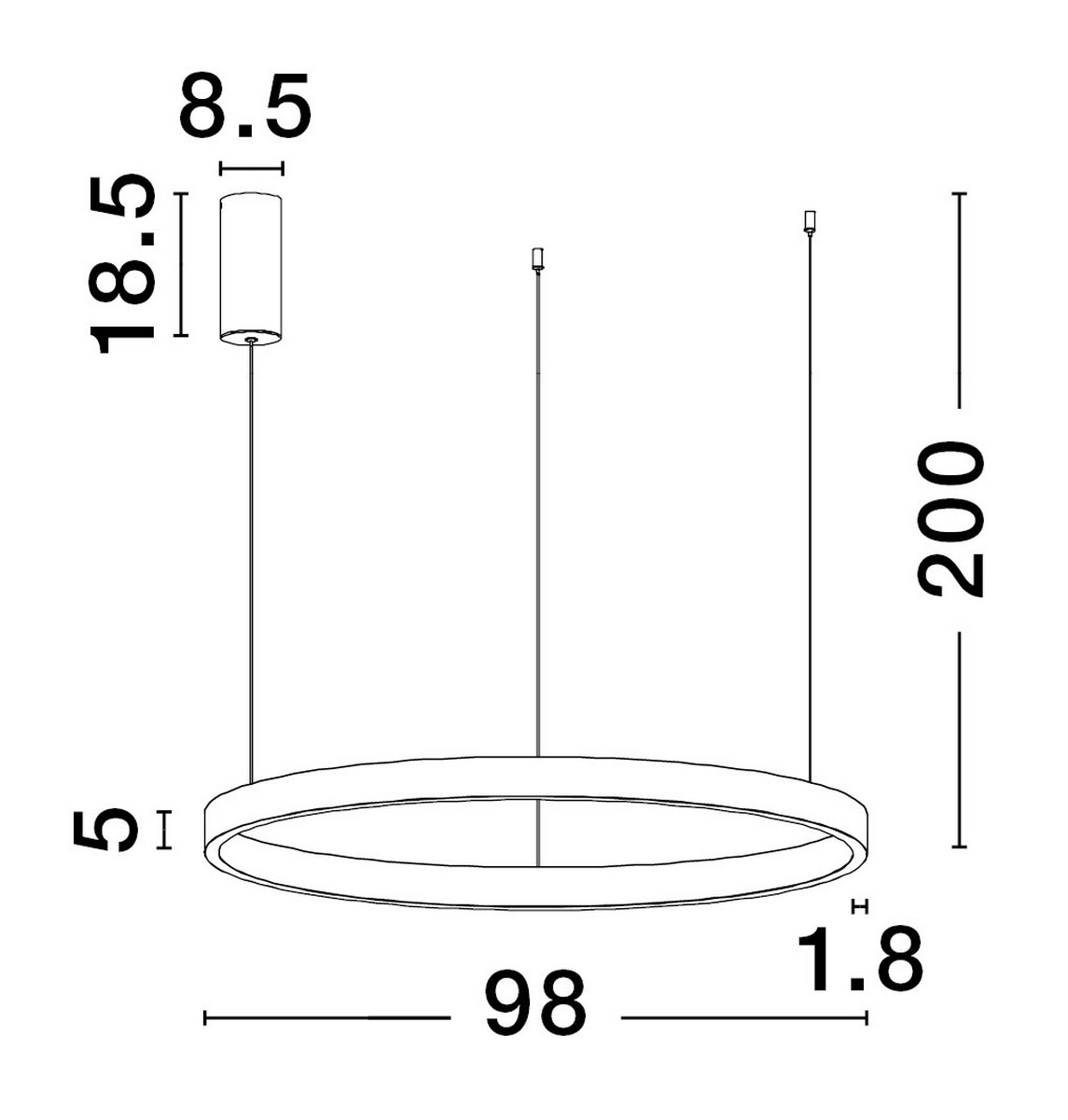 Lampa wisząca BARI LE43251 - Luces Exclusivas - obrazek 2
