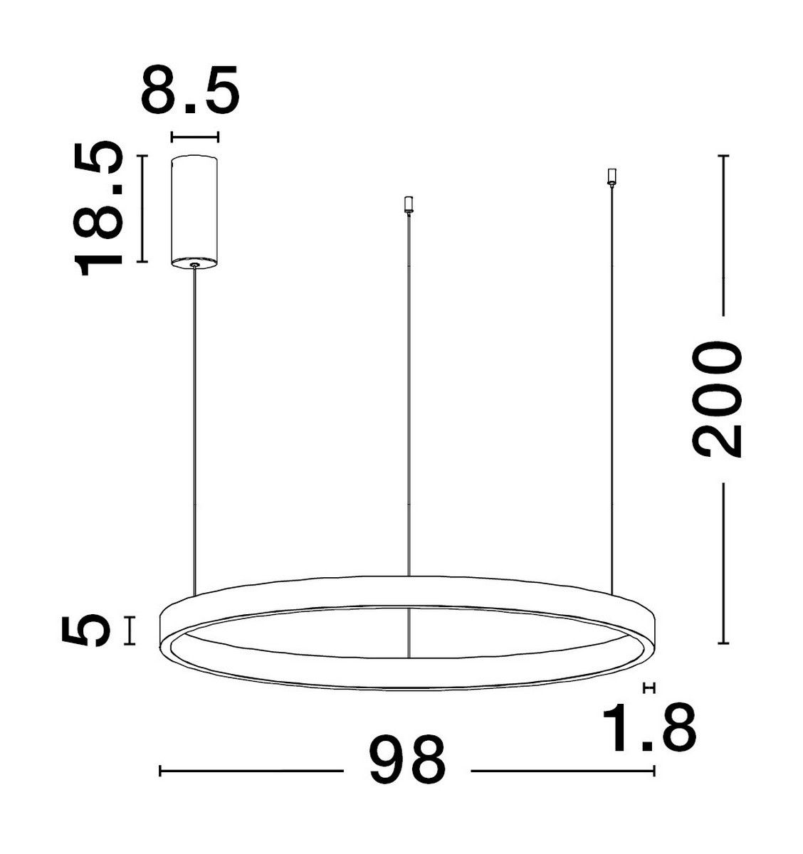 Lampa wisząca BARI LE43257 - Luces Exclusivas - obrazek 2