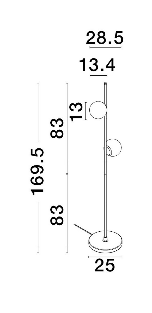 Lampa podłogowa ABALA LE43312 - Luces Exclusivas - obrazek 2